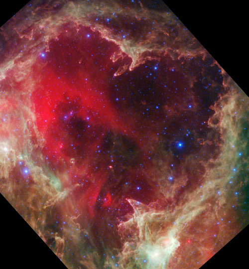 Nebel in Herzform, Spitzer Space Telescope
